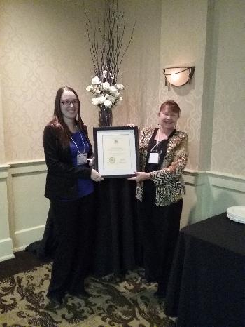Credit Specialist Graduate Nicole M OHagan with CIC Conestoga President Wilma Potter